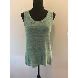 Soho New York & Co Sage Green Knit Tank Top Crisscross Back Sleeveless Sweater S